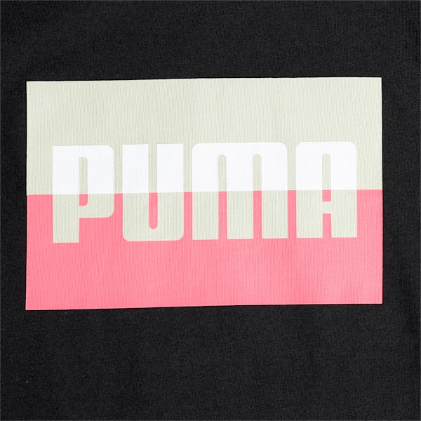Graphic Box Logo Youth Regular Fit T-Shirt, PUMA Black, extralarge-IND