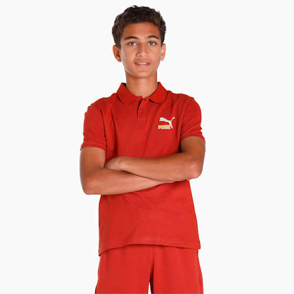 Archive Graphic Youth Regular Fit Polo, Chili Oil, extralarge-IND