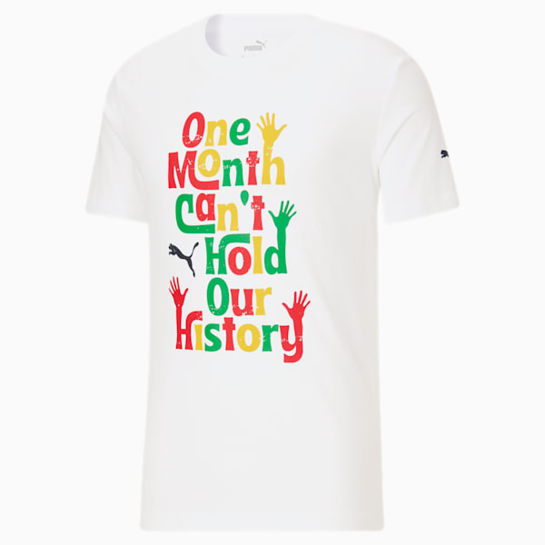 Our History Block Men's Graphic Tee, Puma White