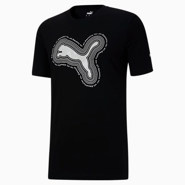 Pride Equality For All Men's Graphic Tee, Puma Black, extralarge