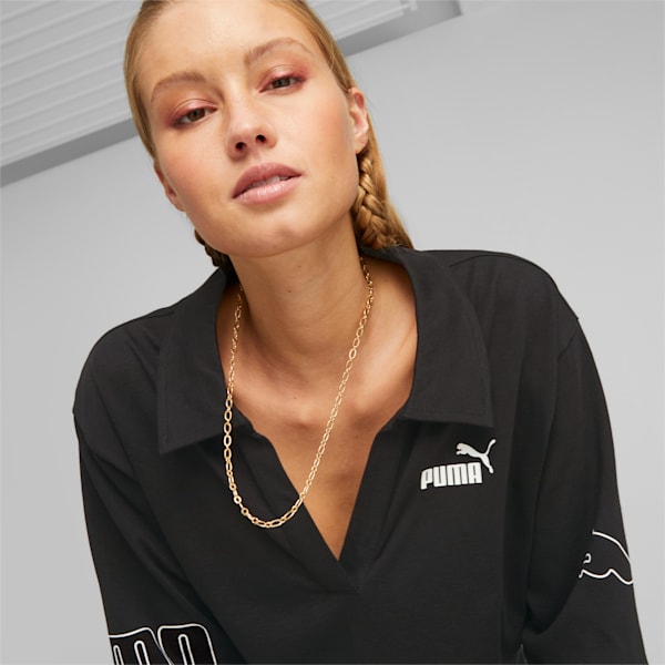 PUMA POWER Longsleeve Women's Relaxed Fit T-Shirt, PUMA Black, extralarge-IND