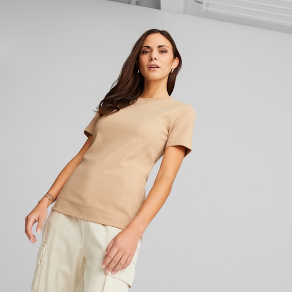 Playera estrecha Her para mujer, Dusty Tan, extralarge
