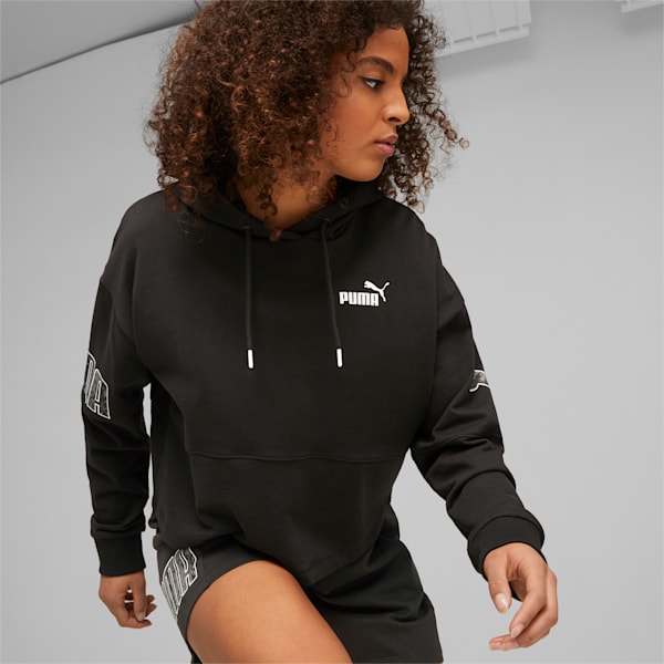 Figura Infrarrojo Cualquier Sudadera con capucha PUMA POWER con colores combinados para mujer | PUMA