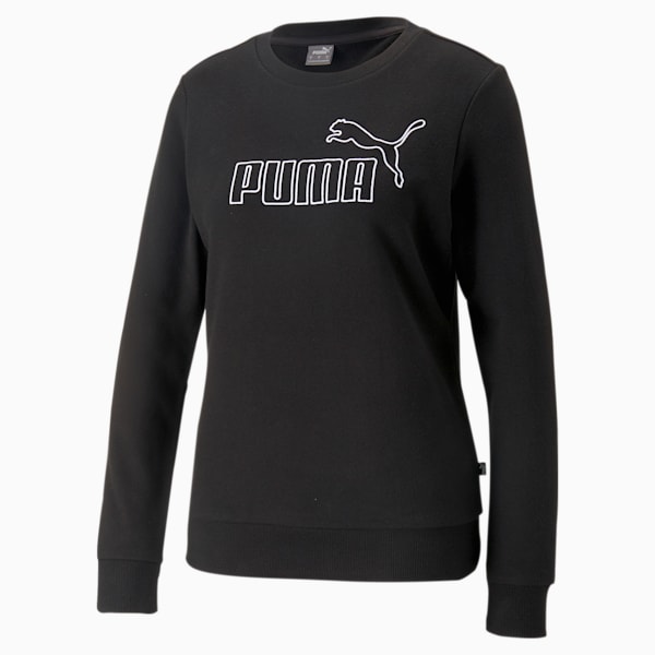 Essentials+ Women's Crew Neck Sweatshirt, PUMA Black