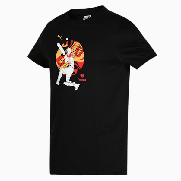 PUMA x Dream11 Graphic Men's Slim Fit T-Shirt, Puma Black, extralarge-IND