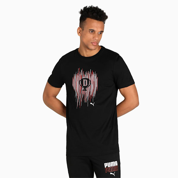 PUMA x Dream 11 Graphic Men's Slim Fit T-Shirt, Puma Black, extralarge-IND