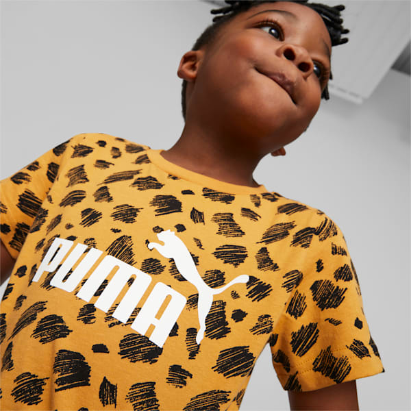 Essential+ PUMA MATES AOP Kids' Regular Fit T-Shirt, PUMA Black, extralarge-IND