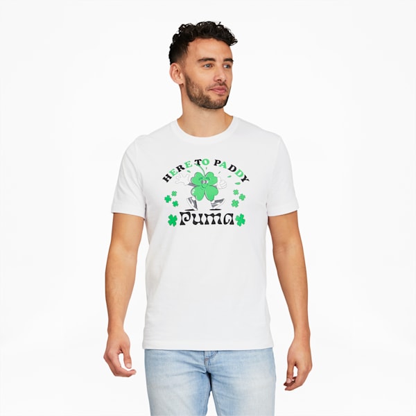 Here to Paddy Men's Tee, Puma White, extralarge