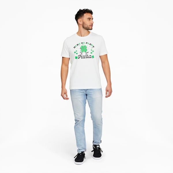 Here to Paddy Men's Tee, Puma White, extralarge