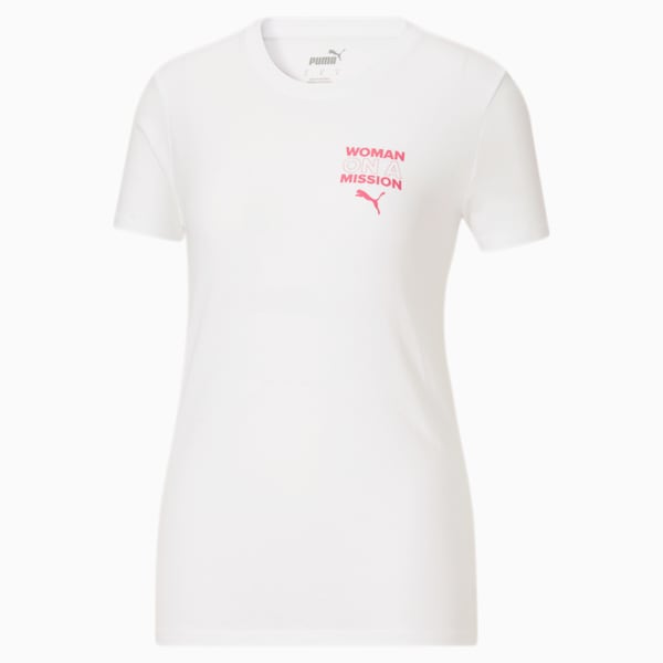 Woman on a Mission Women's Tee, Puma White