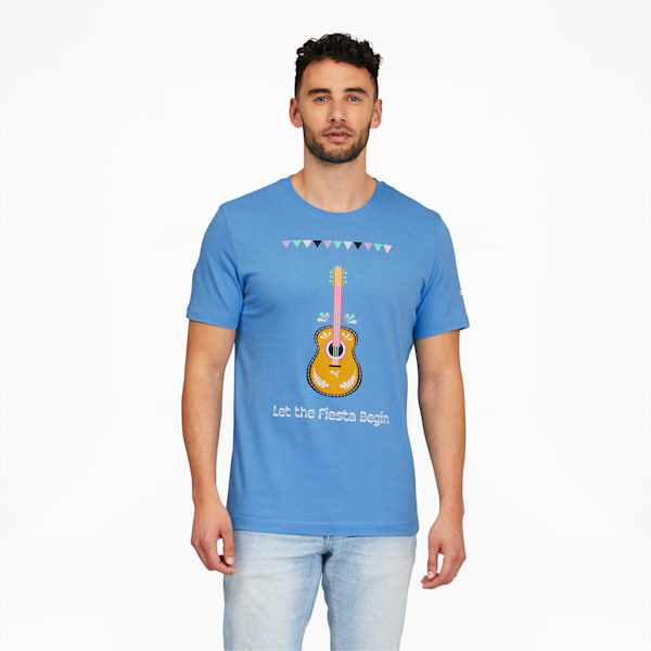 Let The Fiesta Begin Men's Tee, Dusky Blue, extralarge