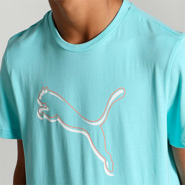 Shaded Cat Regular Fit T-Shirt, Angel Blue, extralarge-IND