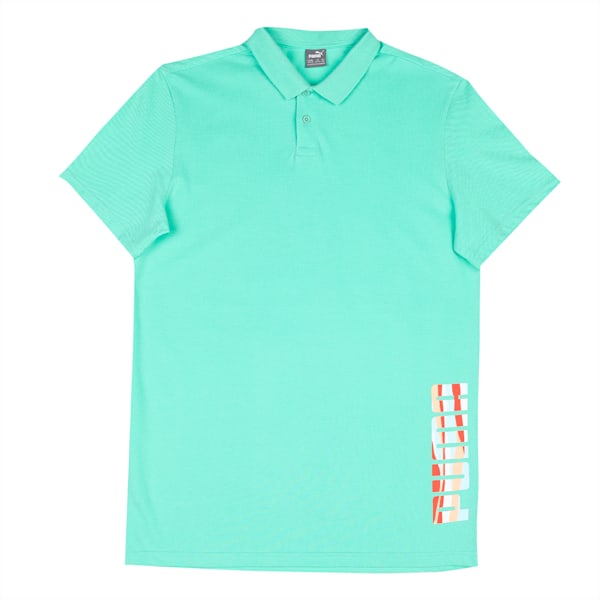 PUMA Graphic ll Youth Regular Fit Polo, Green Glimmer, extralarge-IND