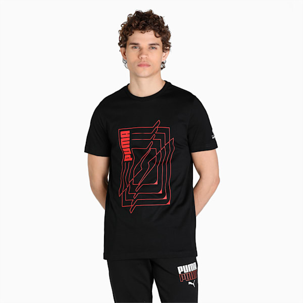 PUMA x Dream 11 Graphic Men's Slim Fit T-Shirt, PUMA Black, extralarge-IND