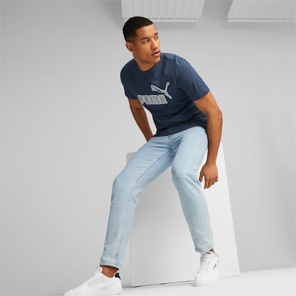PUMA Graphics No. 1 Logo Men's Regular Fit T-Shirt, Dark Night, extralarge-IND