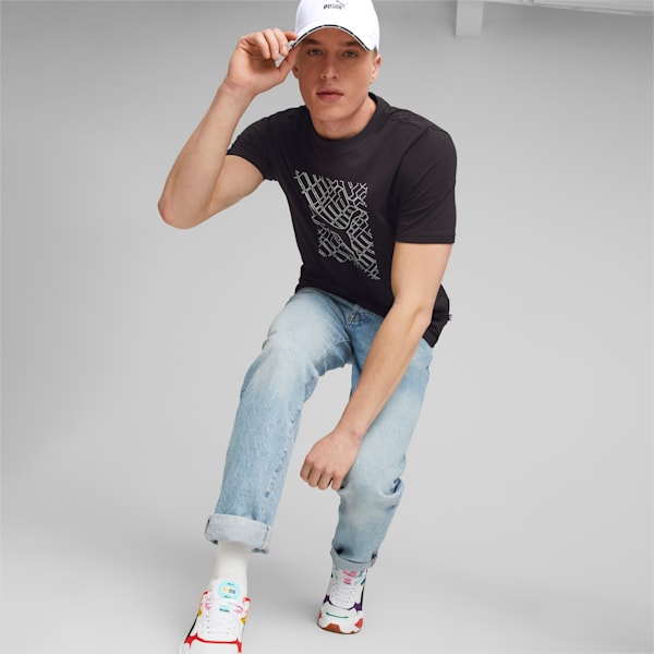 PUMA Graphics Cat Men's Regular Fit T-Shirt, PUMA Black, extralarge-IND