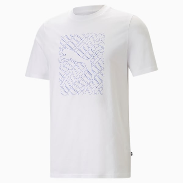 PUMA Graphics Cat Men's Regular Fit T-Shirt, PUMA White, extralarge-IND