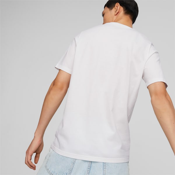 Camiseta de gráficos con diseño de gato para hombre, PUMA White, extralarge