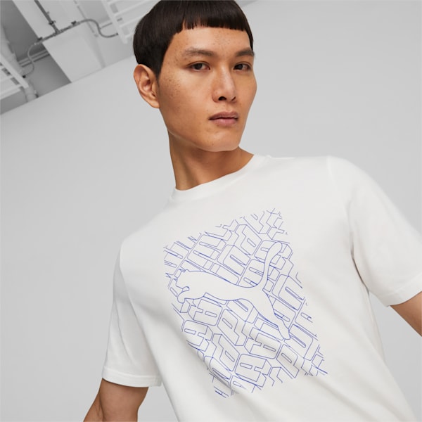 PUMA Graphics Cat Men's Regular Fit T-Shirt, PUMA White, extralarge-IND