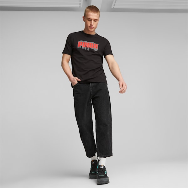 PUMA Graphics Wording Men's Regular Fit T-Shirt, PUMA Black, extralarge-AUS