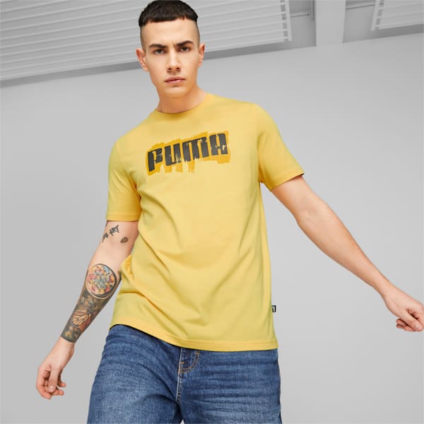Graphics Wording Men's Regular Fit T-Shirt, Mustard Seed, extralarge-IND