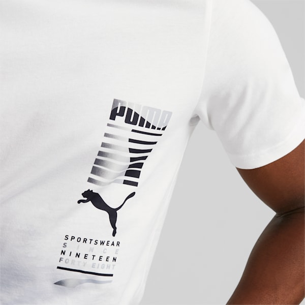 PUMA Graphics Multicolor Men's Regular Fit T-Shirt, PUMA White, extralarge-IND