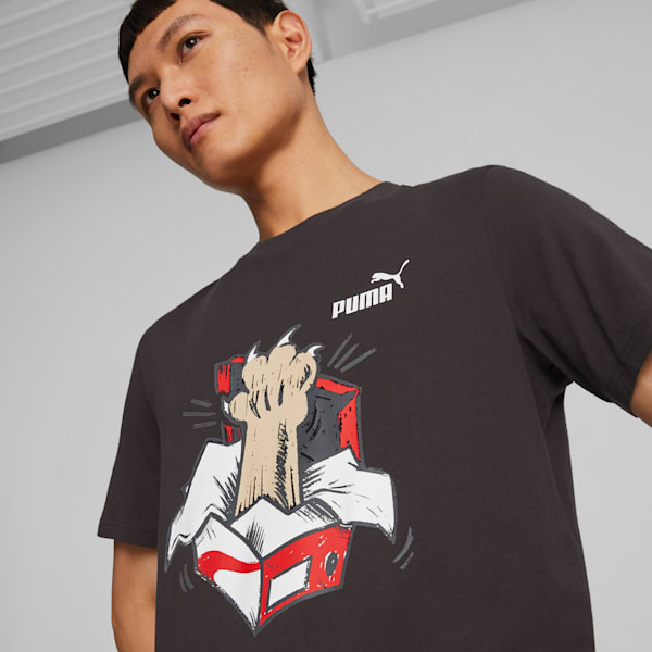 PUMA Graphics Sneaker Men's Regular Fit T-Shirt, PUMA Black, extralarge-IND