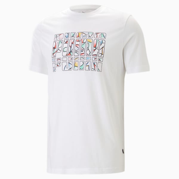 GRAPHICS Summer Men's Regular Fit T-Shirt, PUMA White, extralarge-IDN