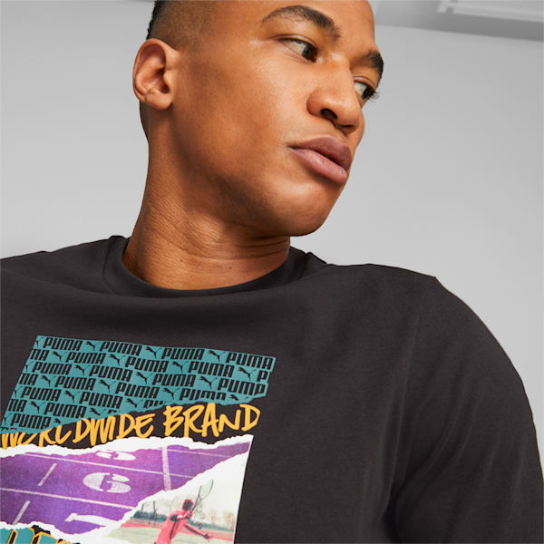 PUMA Graphics Photoprint Men's Regular Fit T-Shirt, PUMA Black, extralarge-IND