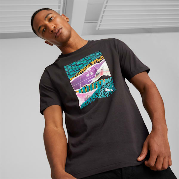PUMA Graphics Photoprint Men's Regular Fit T-Shirt, PUMA Black, extralarge-IND