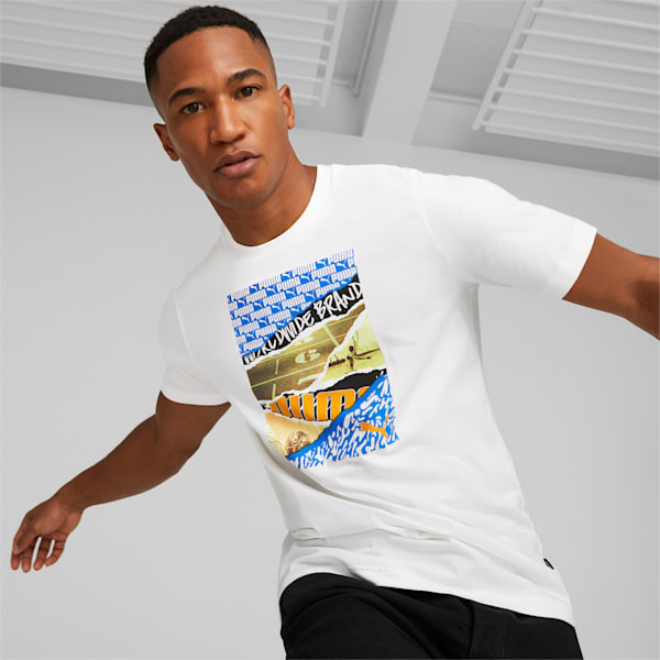 Graphics Photoprint Men's Regular Fit T-Shirt, PUMA White, extralarge-IND