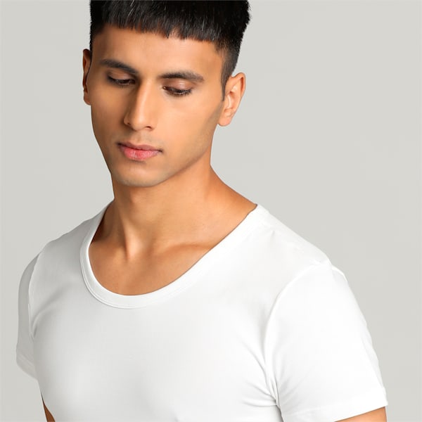 Men's Crew-Neck Vests Pack of 2 with EVERFRESH Technology, PUMA White-PUMA White, extralarge-IND