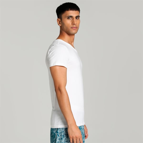 Men's Crew-Neck Vests Pack of 2 with EVERFRESH Technology, PUMA White-PUMA Black, extralarge-IND