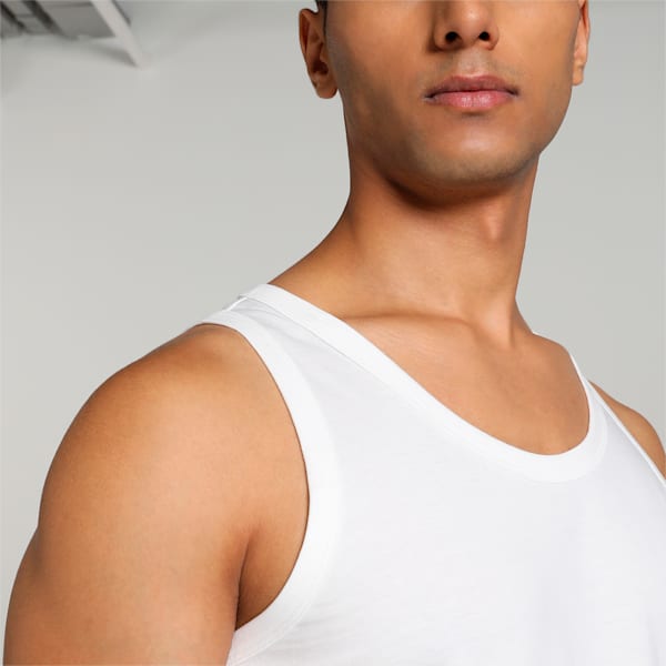 Basic Sleeveless Men's Vests Pack of 2 with EVERFRESH Technology, PUMA White-PUMA White, extralarge-IND