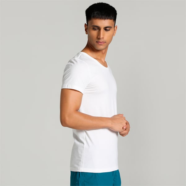 Basic Crew-Neck Men's Vests Pack of 2 with EVERFRESH Technology, PUMA White-PUMA White, extralarge-IND