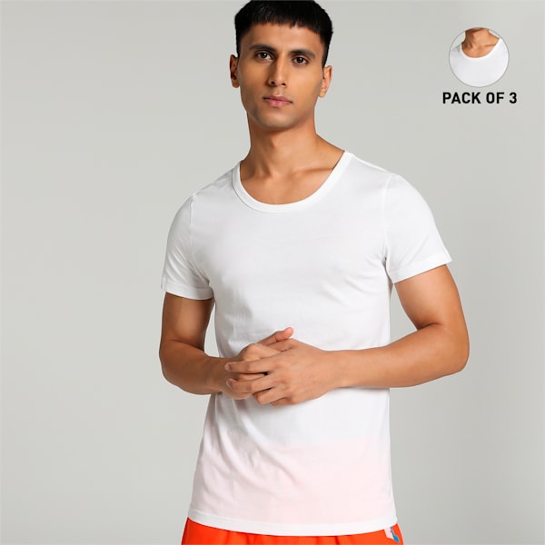 Basic Crew-Neck Vests Pack of 3 with EVERFRESH Technology, PUMA White-PUMA White-PUMA White, extralarge-IND