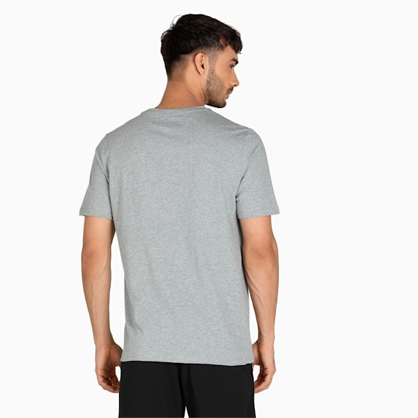 Men's Basic Tee & Shorts Set, Medium Gray Heather-PUMA Black, extralarge-IND