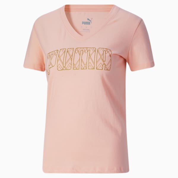 T-shirt à logo Deco Glam, femme, Quartz rose