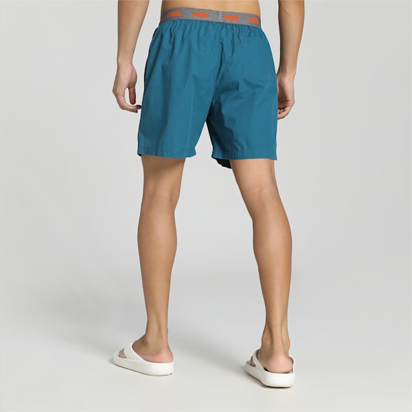 Men's Basic Woven Boxers, Blue Coral, extralarge-IND