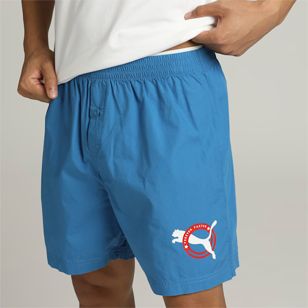 Men's Basic Woven Boxers, Vallarta Blue, extralarge-IND