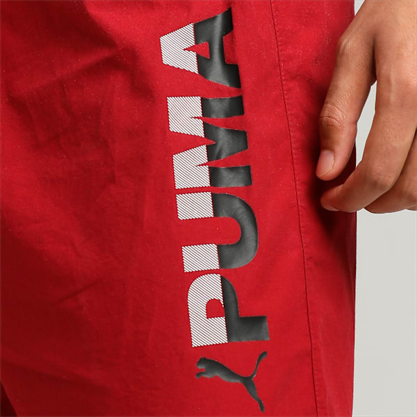 Men's Woven Boxers Pack of 2, PUMA Black-Rhubarb, extralarge-IND