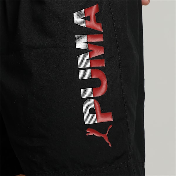 Men's Woven Boxers Pack of 2, PUMA Black-Rhubarb, extralarge-IND