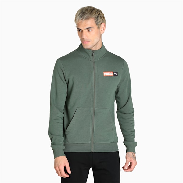 Essentials Men's Logo Jacket, Thyme, extralarge-IND