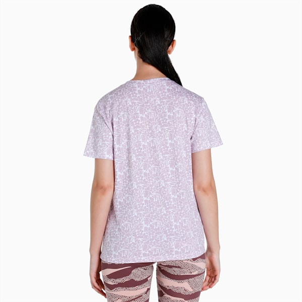 Essential AOP Crew Neck Women's T-Shirt, Lavender Fog