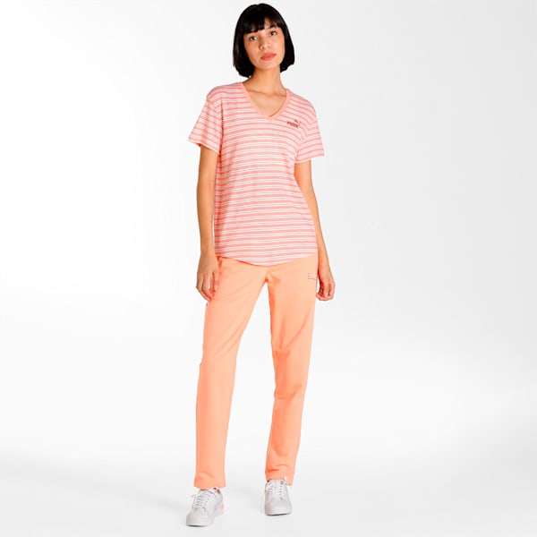 Essential AOP Sleeveless Women's T-Shirt, Peach Pink, extralarge-IND