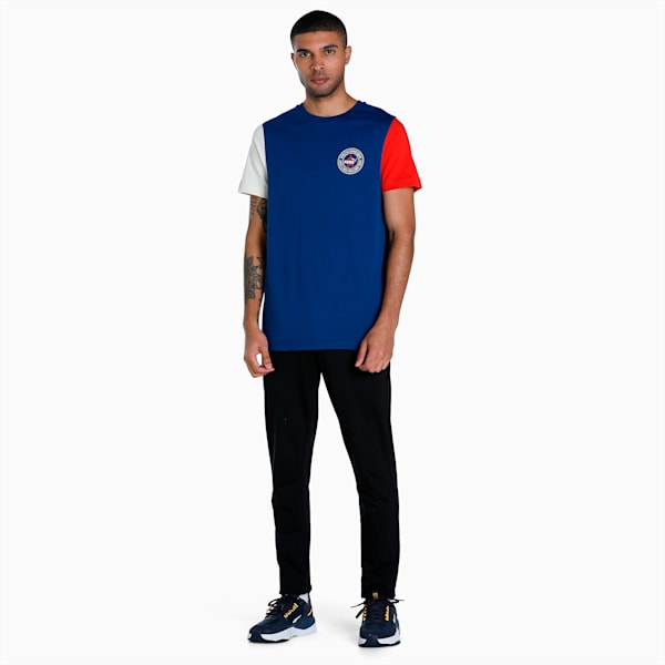 PUMAx1DER Varsity Men's Slim Fit T-Shirt, Blazing Blue, extralarge-IND