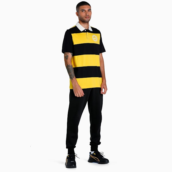 PUMAx1DER Varsity Men's Regular Fit Polo T-Shirt, Sun Ray Yellow, extralarge-IND