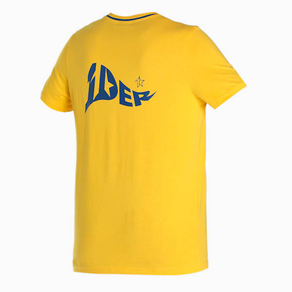 PUMA x 1DER KL Rahul Back Logo Men's T-Shirt, Sun Ray Yellow