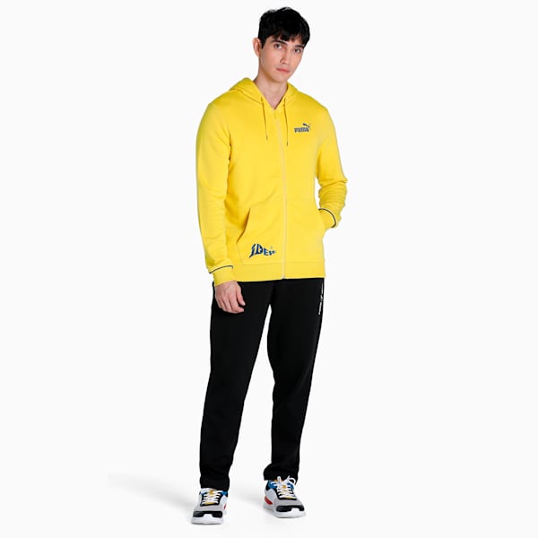 PUMAx1DER Core Logo Men's Hoodie, Sun Ray Yellow, extralarge-IND