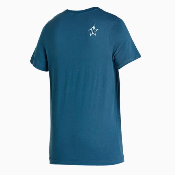 PUMAx1DER Men's Logo Slim Fit T-Shirt, Evening Sky, extralarge-IND